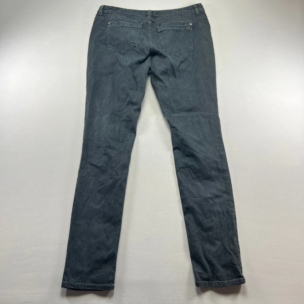 Mossimo Jeans Womens 12L Charcoal Gray Premium Denim Cotton Stretch Skinny Leg
